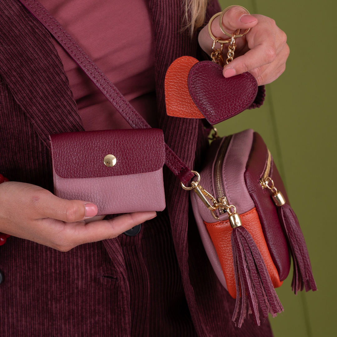 Portemonnee Jule | Burgundy - Oud Roze