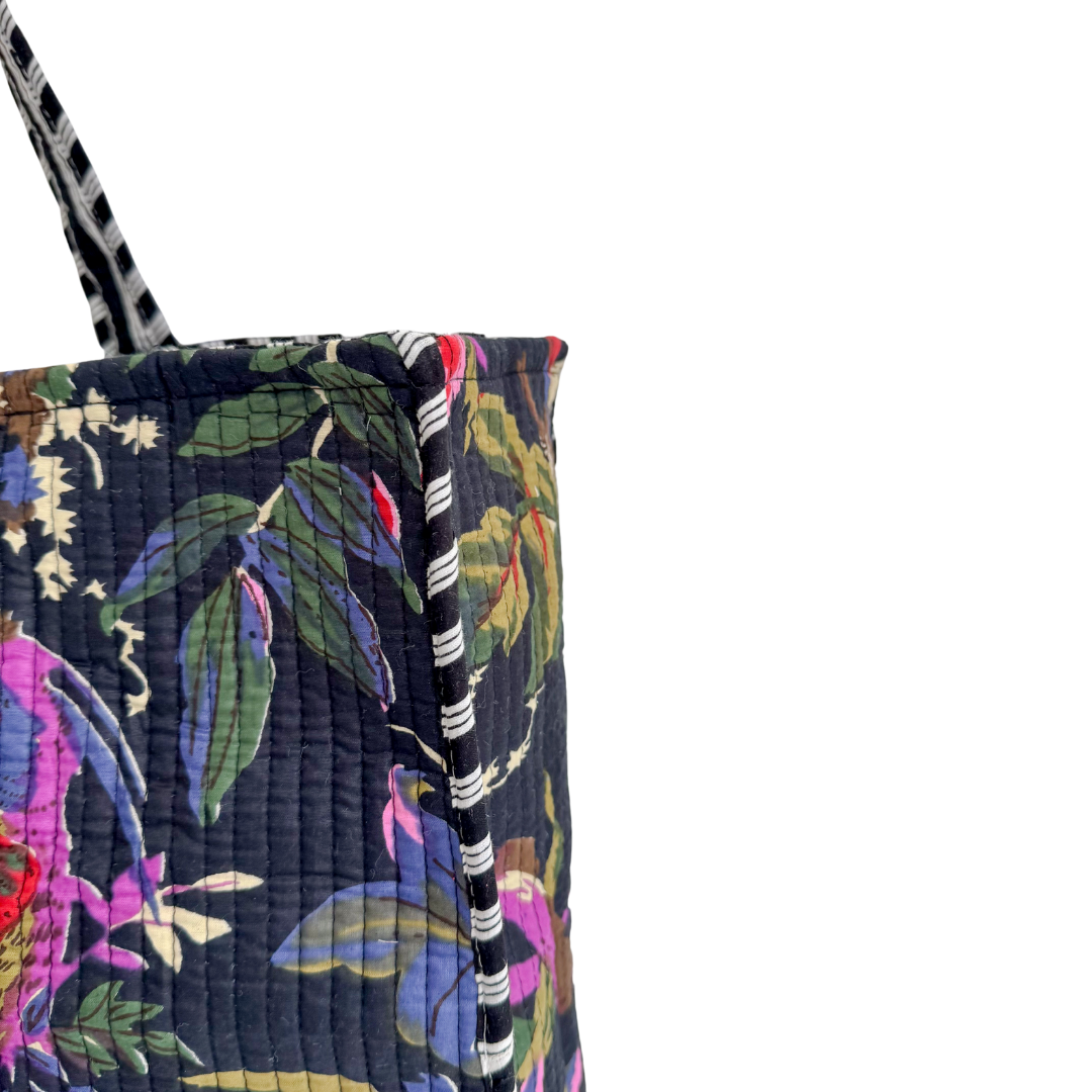 Tote Bag Veerle | Black Tropical