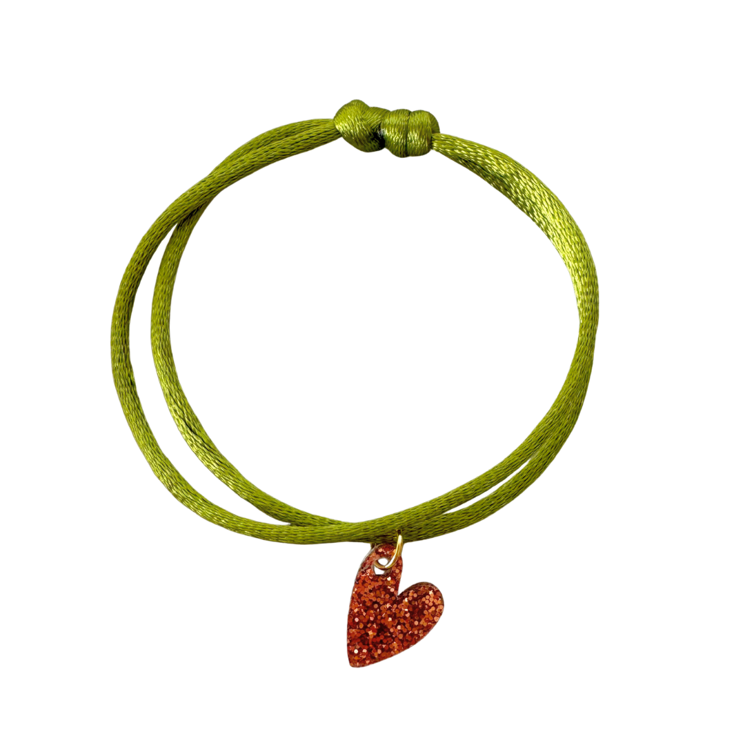 Armband Lume Charms Glitter | Heart - Copper
