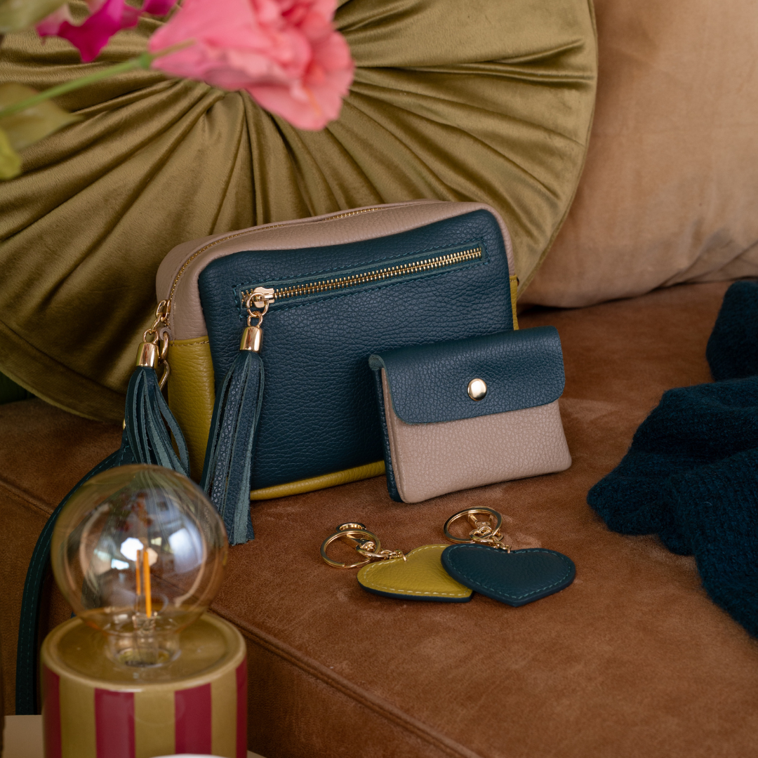 Sleutelhanger Hart Ive | Petrol - Pistache