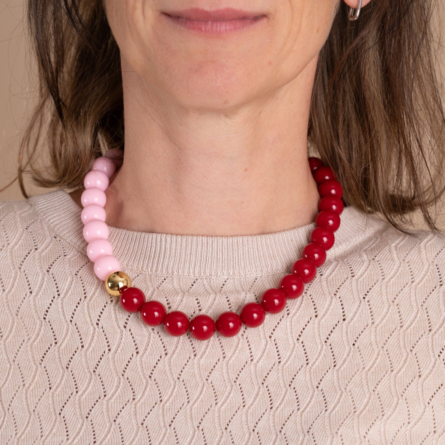 Bold Beads Ketting Two Tone | Peony & Cherry