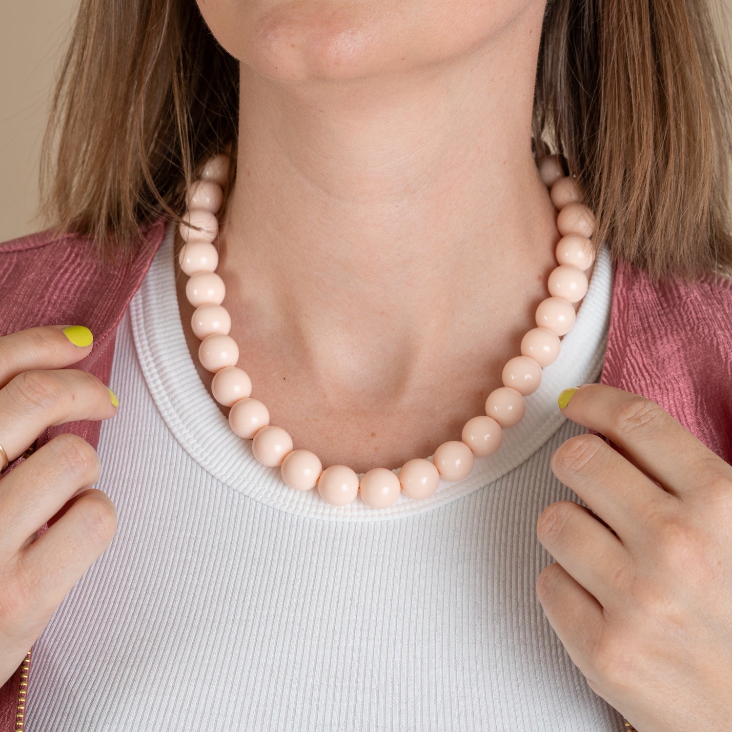 Bold Beads Ketting | Nougat