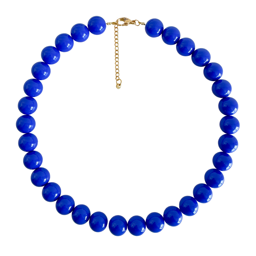 Bold Beads Ketting | Kobalt