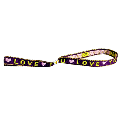 Lint Armbandje Love You Paars