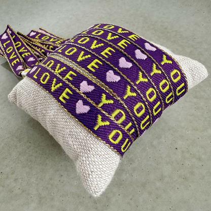 Lint Armbandje Love You Paars