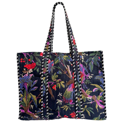 Tote Bag Veerle | Black Tropical