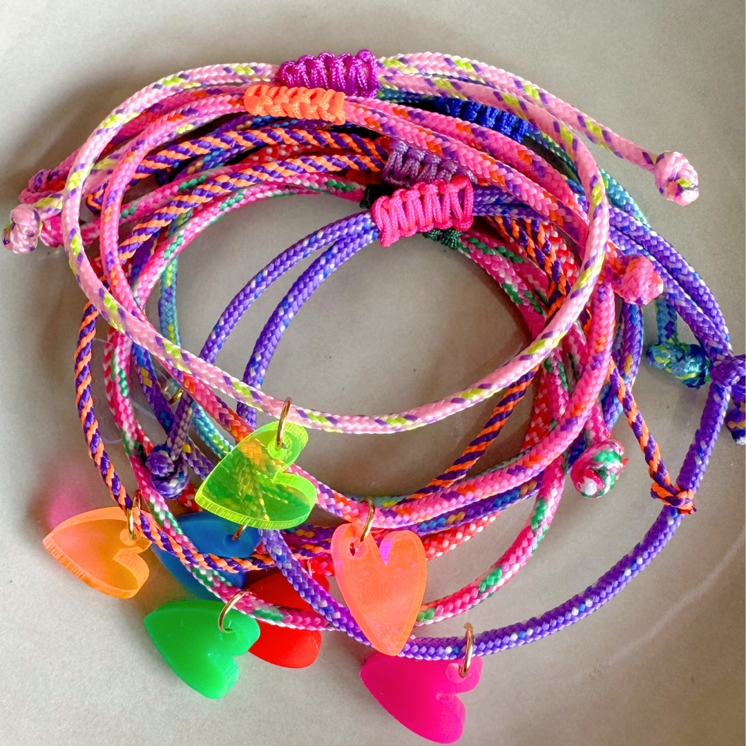 Armband  Lume Charms | Heart Neon Orange