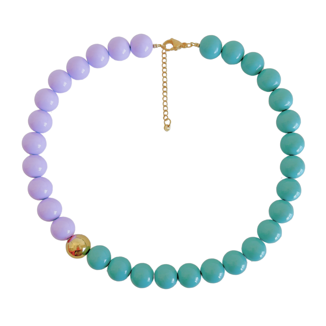 Bold Beads Ketting Two Tone | Wisteria &amp; Ocean