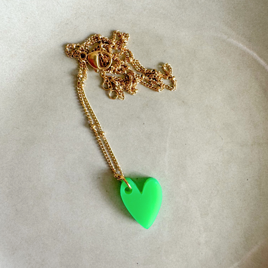 Ketting Lume Charms | Heart Green