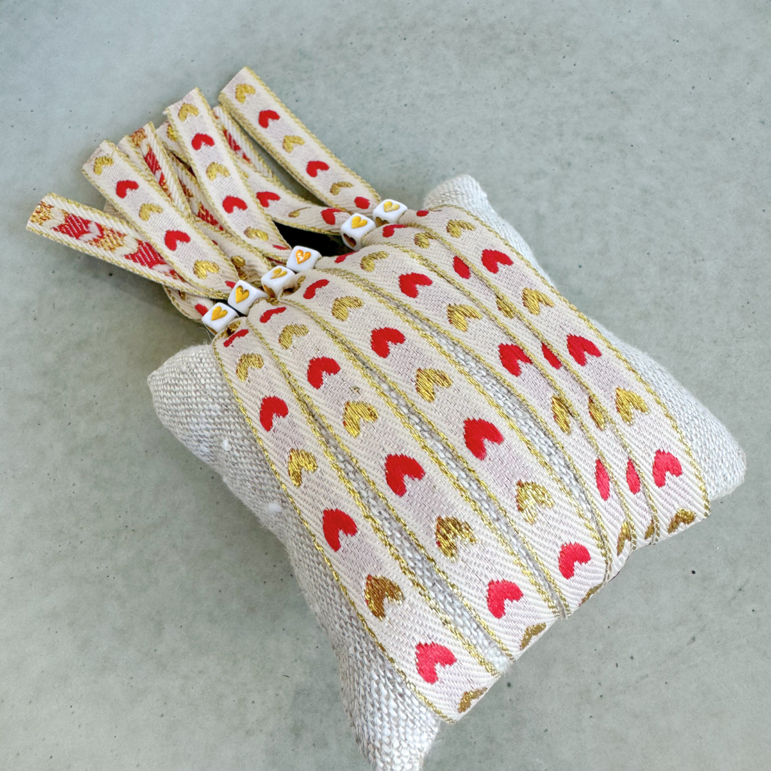 Lint Armbandje Hartjes