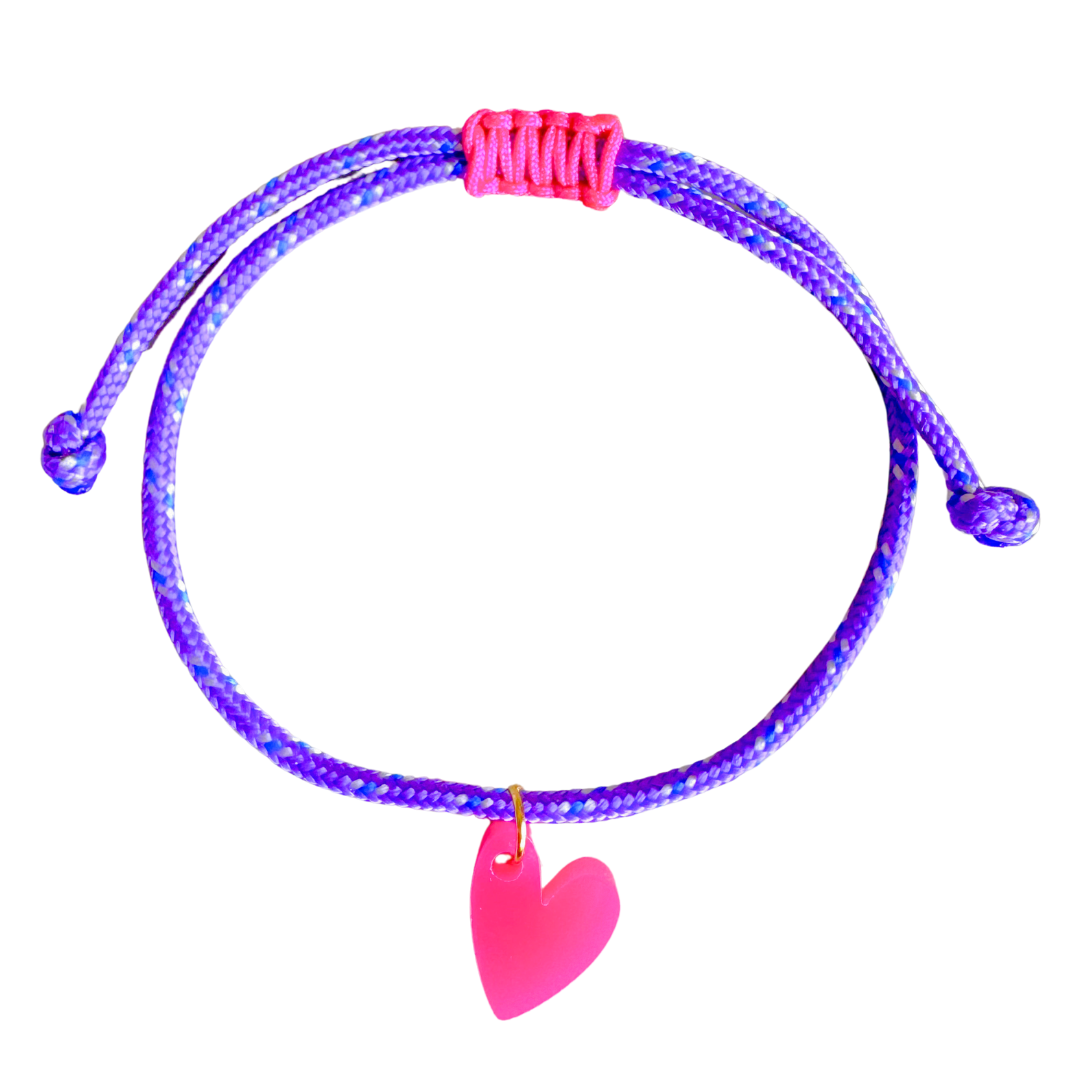 Armband  Lume Charms | Heart Fuchsia