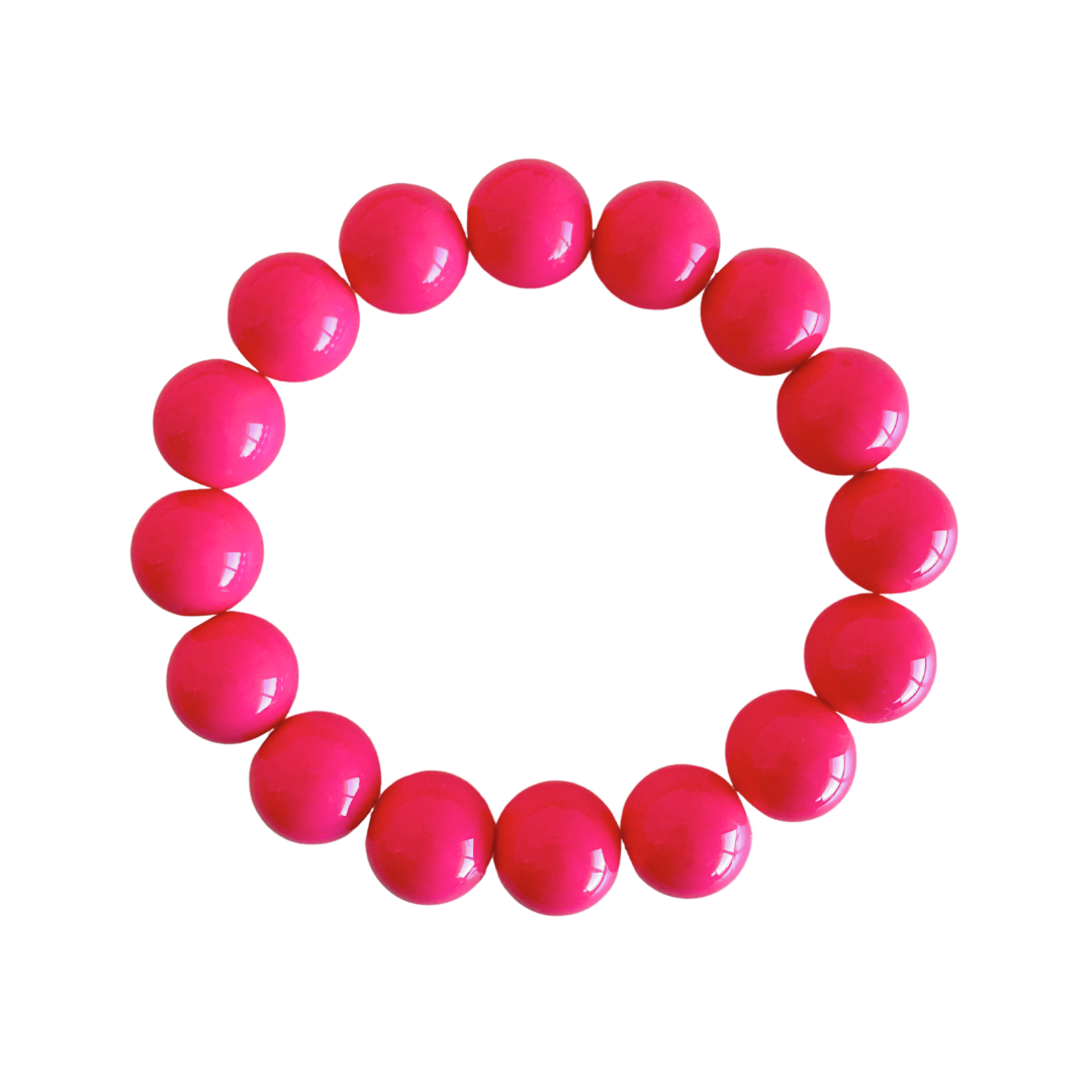 Bold Beads Armband | Raspberry - 14 mm