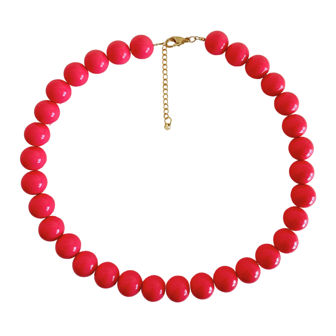 Bold Beads Ketting | Raspberry