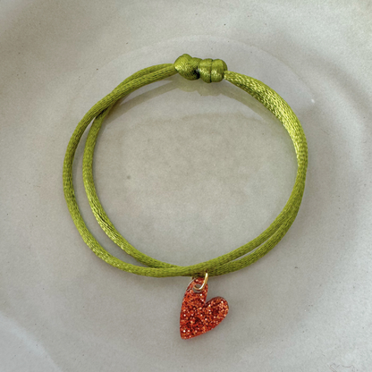 Armband  Lume Charms Glitter | Heart - Copper