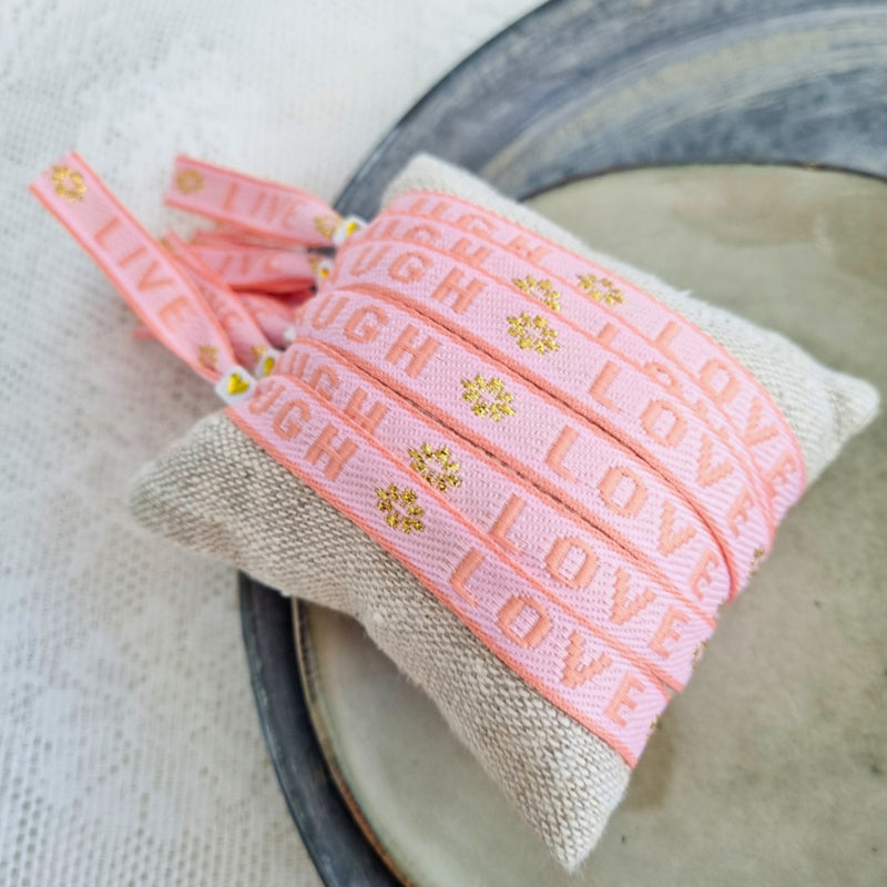 Lint Armbandje Live Laugh Love