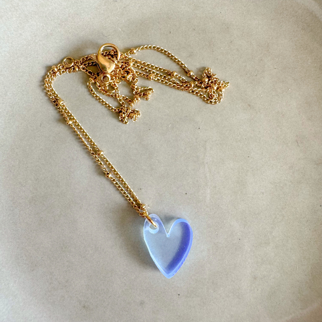 Ketting Lume Charms | Heart Neon Bleu