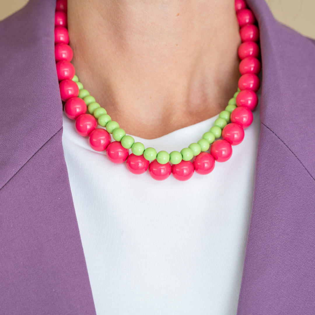 Bold Beads Ketting | Raspberry