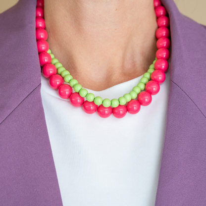 Bold Beads Ketting | Raspberry