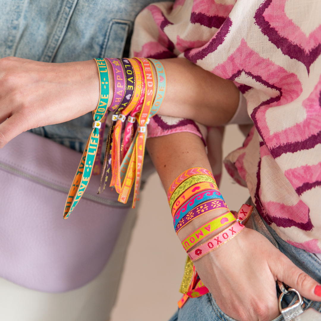 Ribbon Bracelets Pastel Colors