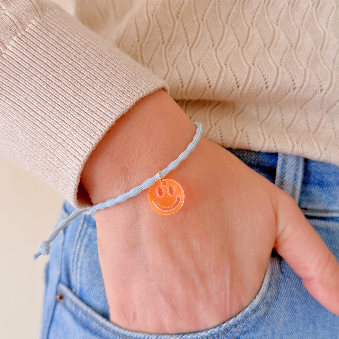 Armband  Lume Charms | Smile - Neon Orange