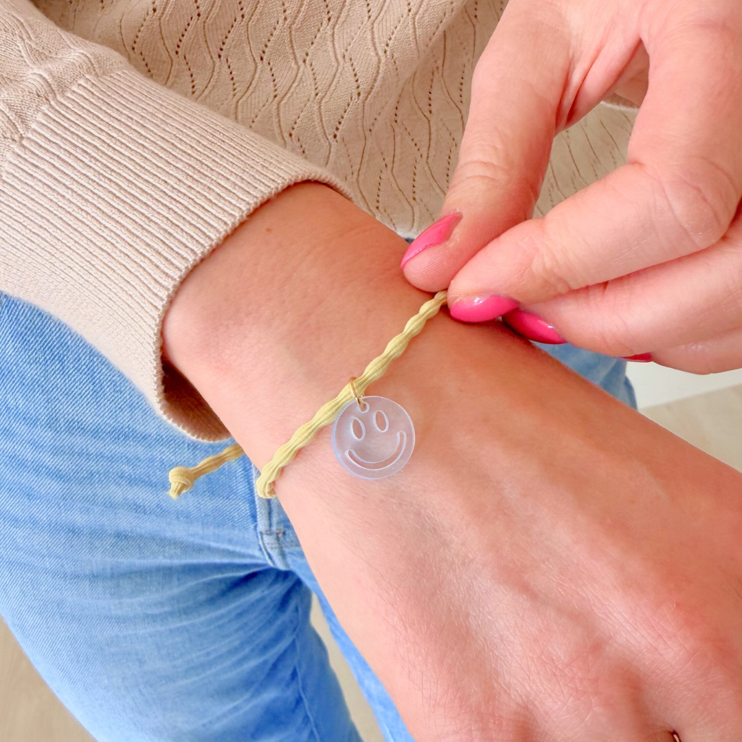 Armband  Lume Charms | Smile - Neon Blue