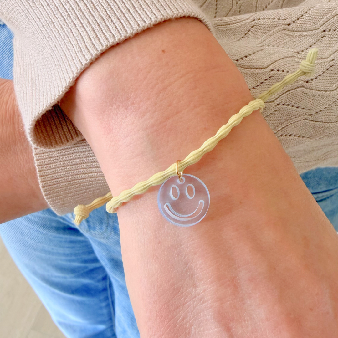 Armband  Lume Charms | Smile - Neon Blue