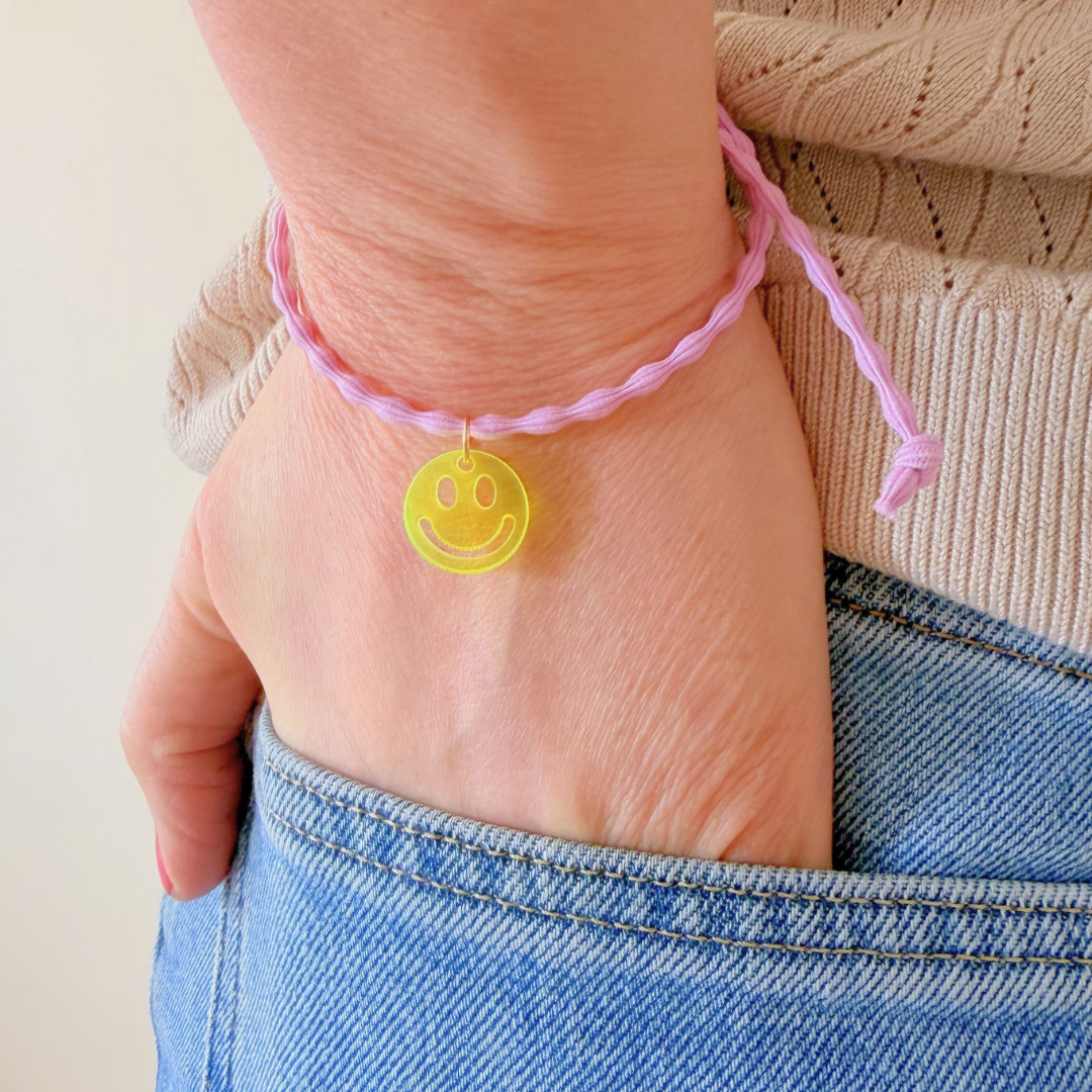 Armband  Lume Charms | Smile - Neon Yellow