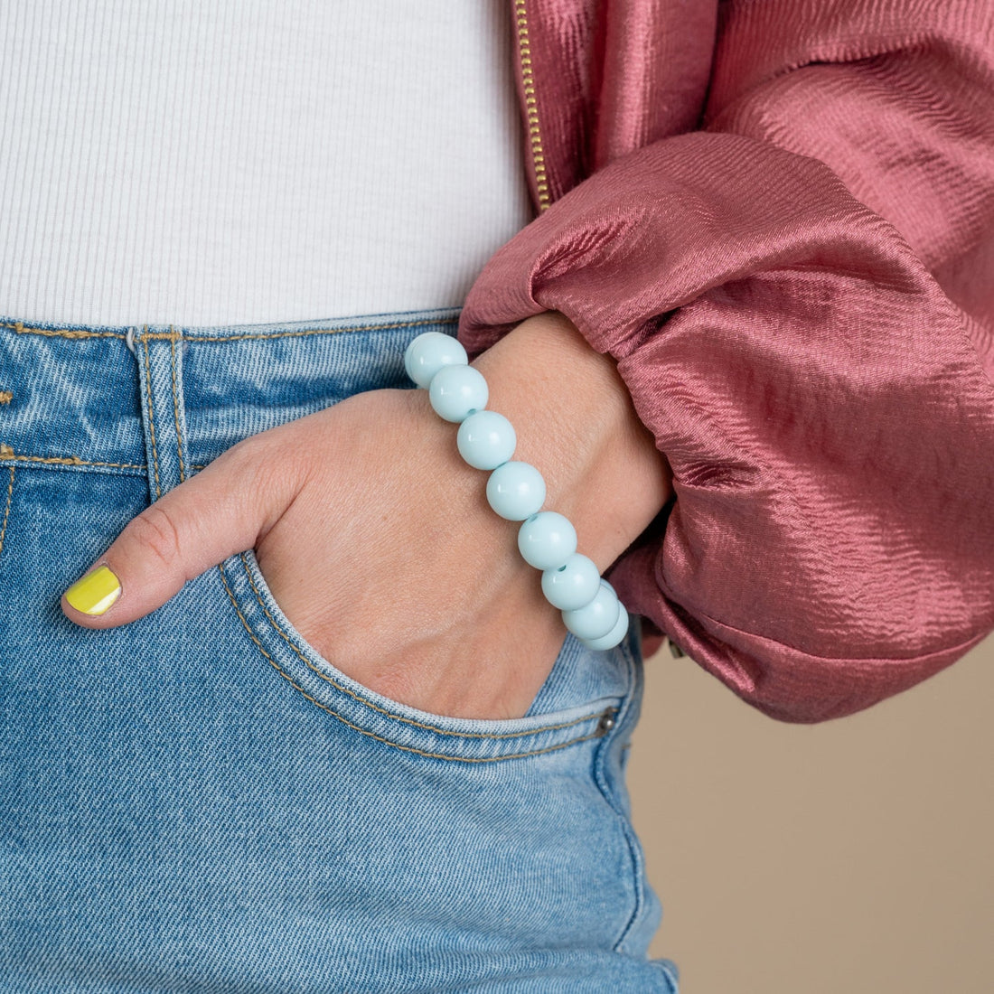 Bold Beads Armband | Breeze - 14 mm