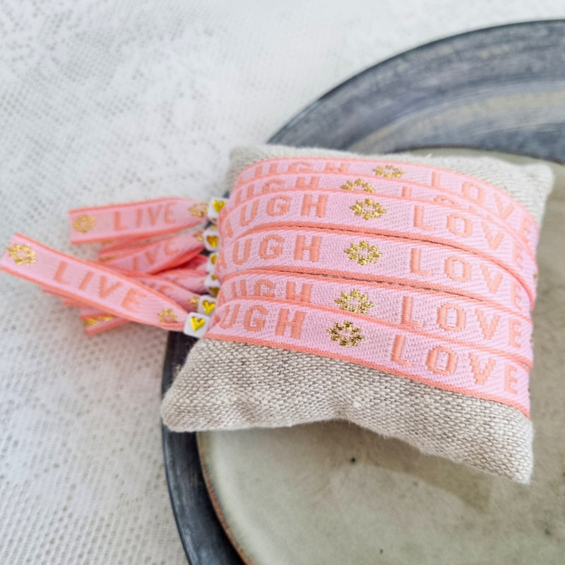 Lint Armbandje Live Laugh Love